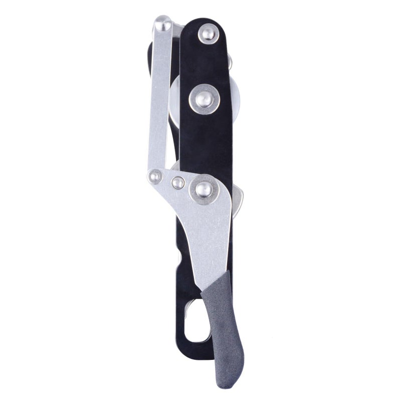 S.E.PEAK CE Certified Climbing Double Stop Descender Self-Braking Self Locking Rappelling Belay Devices for 10-12.5mm Rope for Rescue & Arborist/Anti-Panic  Hand Control  Black - Image 4